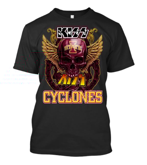 KISS Iowa State Cyclones Skull Wings T-Shirt