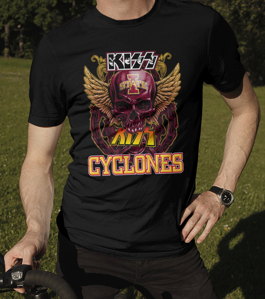 KISS Iowa State Cyclones Skull Wings T-Shirt