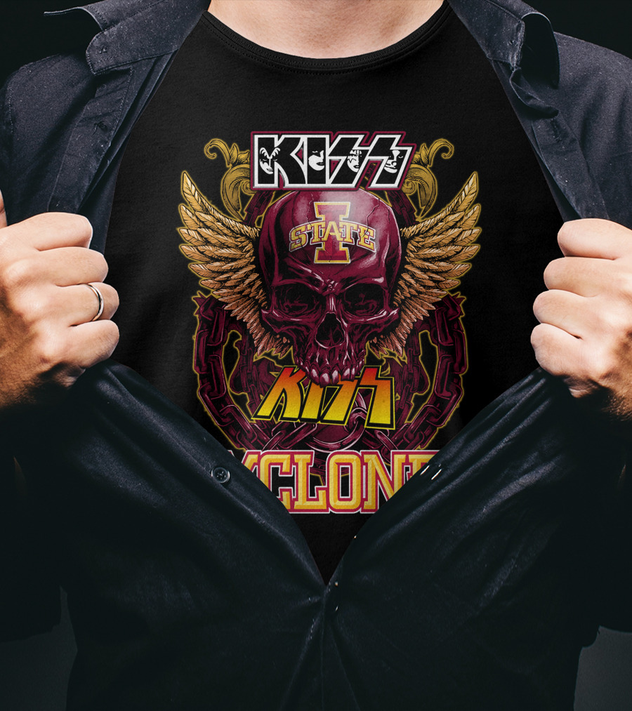 KISS Iowa State Cyclones Skull Wings T-Shirt