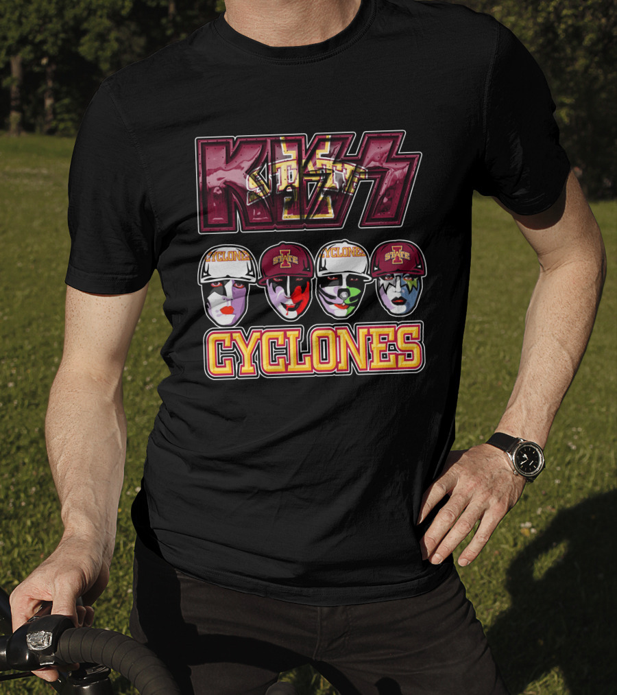 Kiss Iowa State Cyclones Faces T-Shirt