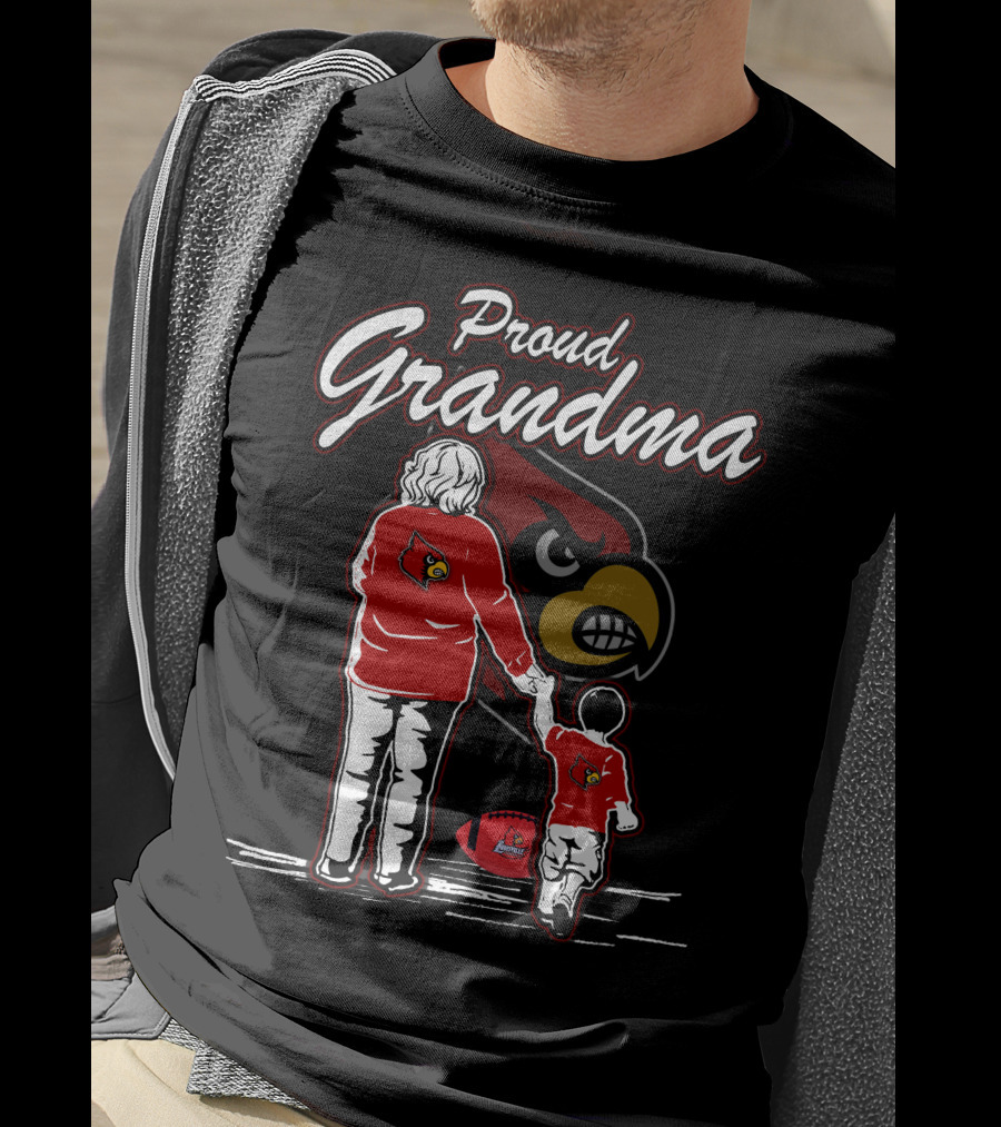 Proud Grandma Louisville Cardinals Football Family Cardinals T-Shirt