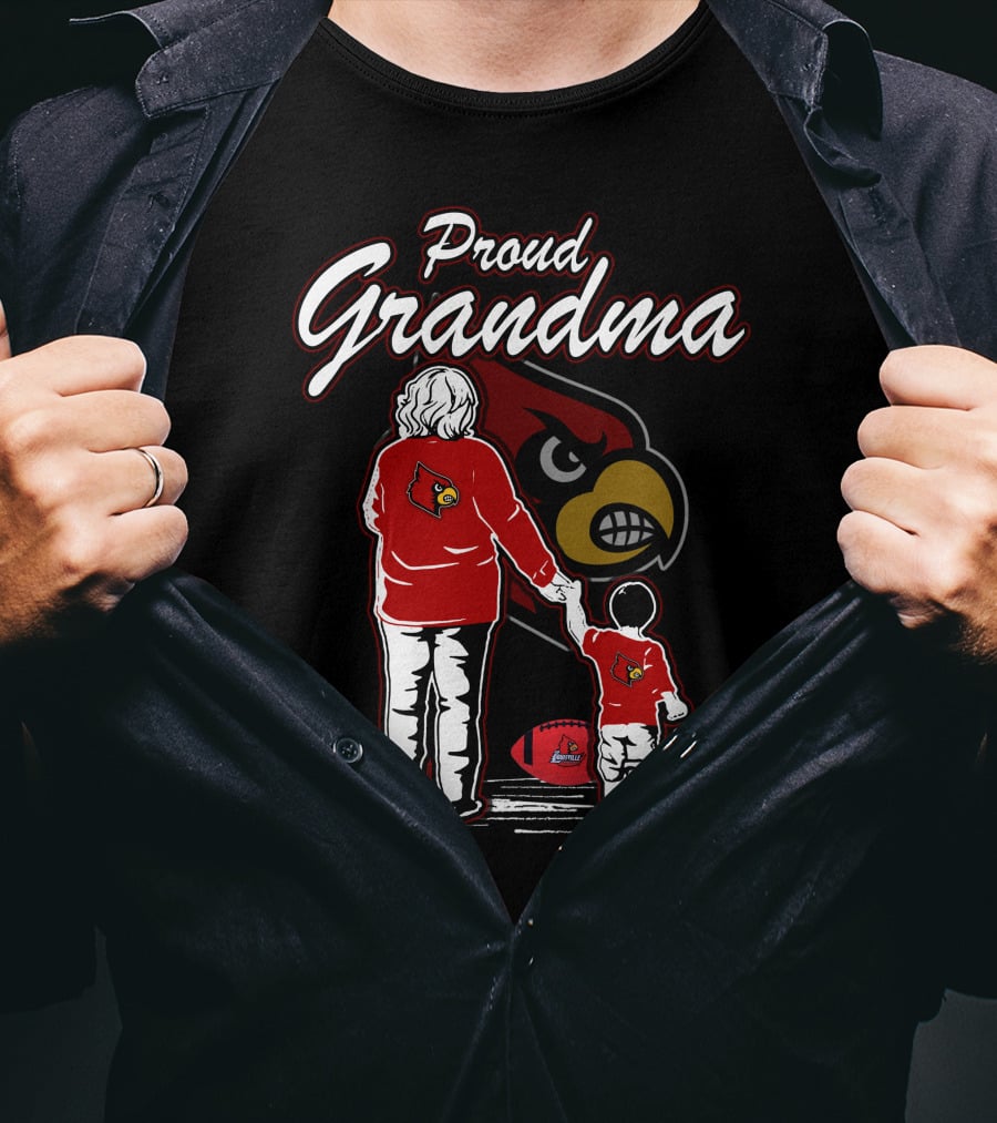 Proud Grandma Louisville Cardinals Football Family Cardinals T-Shirt