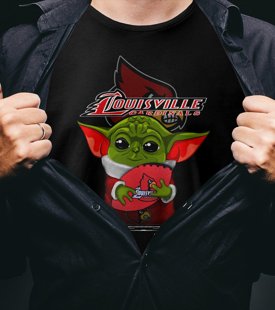 Louisville Cardinals Yoda Football Fan T-Shirt