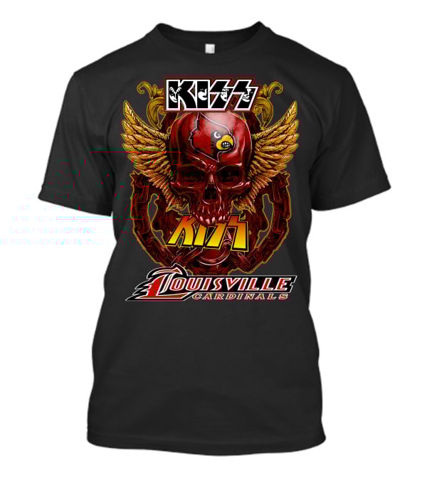 KISS Louisville Cardinals Skull Wings T-Shirt