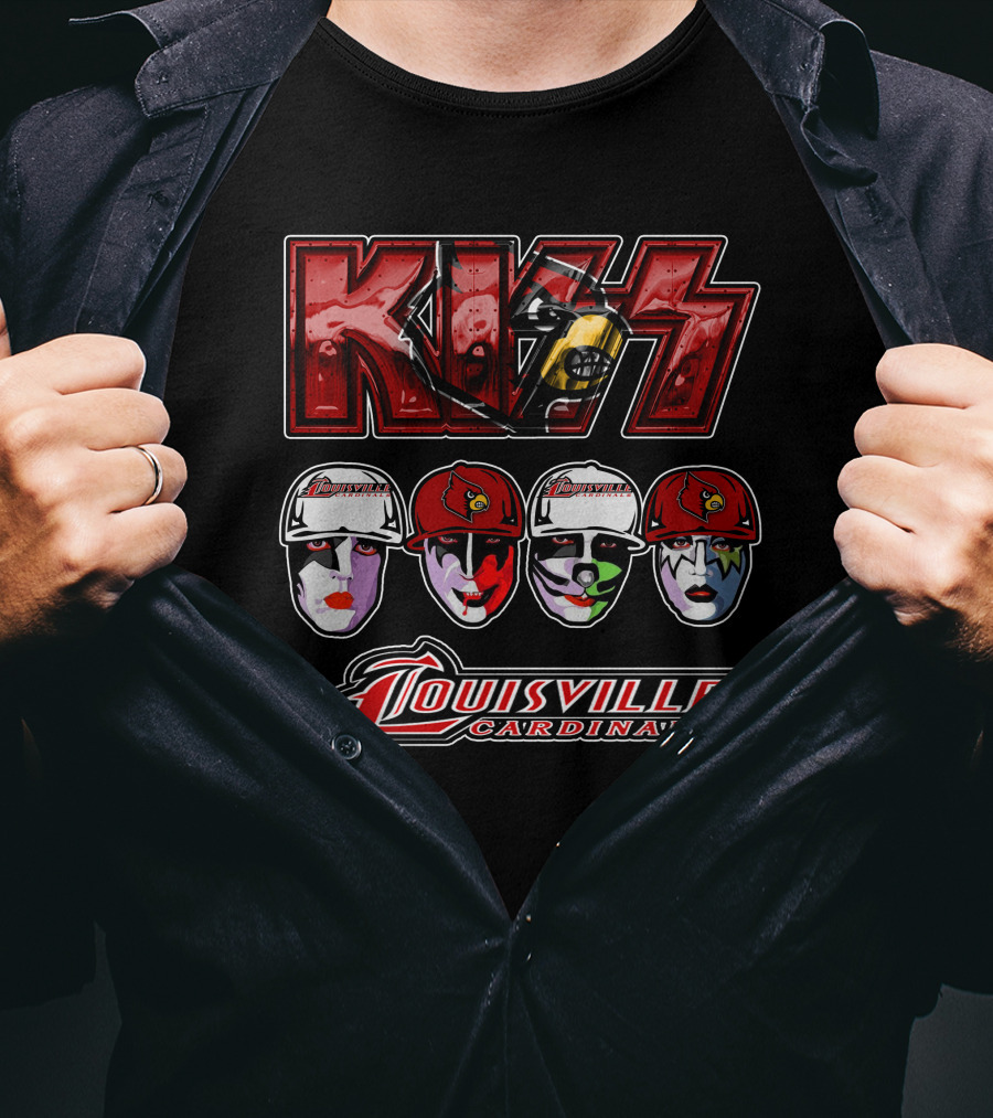 KISS Louisville Cardinals Faces T-Shirt