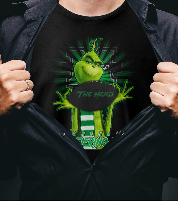 Marshall Thundering Herd Grinch The Herd T-Shirt