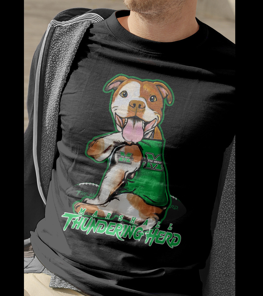 Marshall Thundering Herd Pittbull Mascot T-Shirt