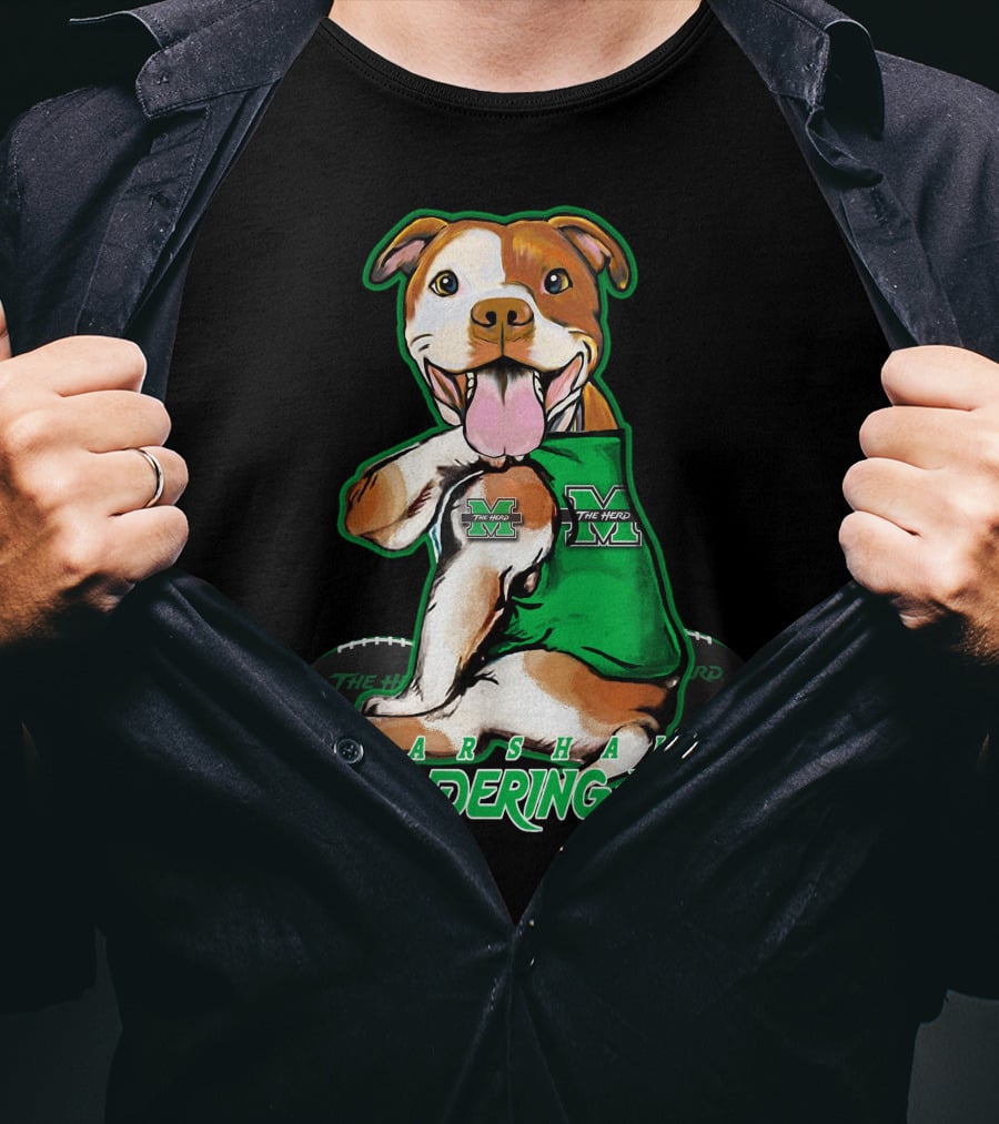 Marshall Thundering Herd Pittbull Mascot T-Shirt