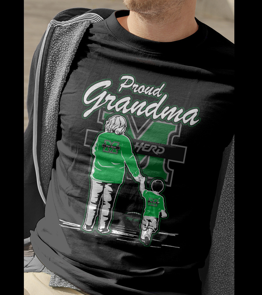 Proud Grandma Marshall Thundering Herd Family Football The Herd T-Shirt