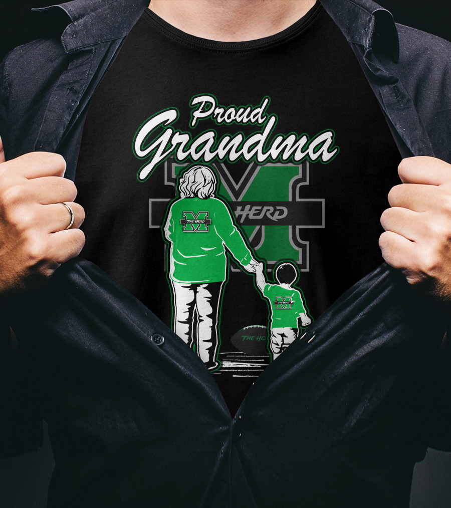 Proud Grandma Marshall Thundering Herd Family Football The Herd T-Shirt