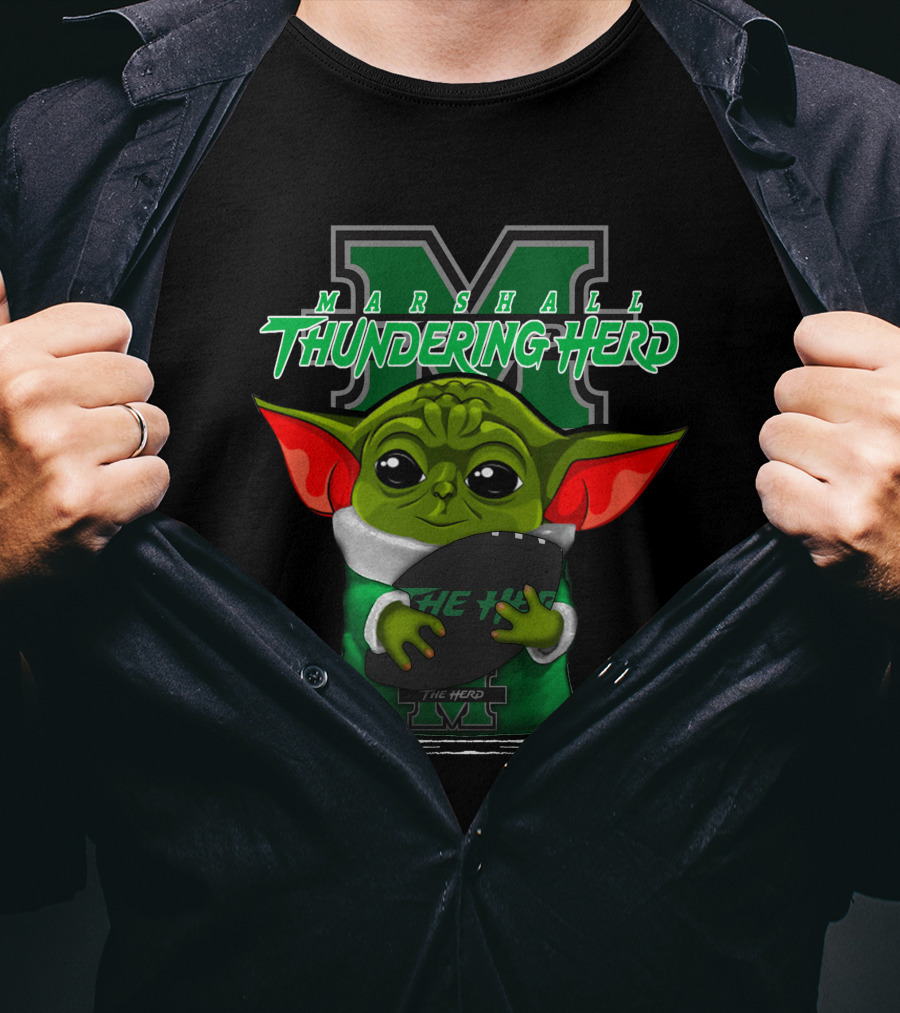 Marshall Thundering Herd Yoda The Herd T-Shirt