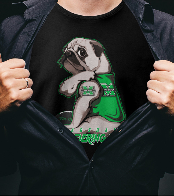 Marshall Thundering Herd Pug Mascot The Herd T-Shirt