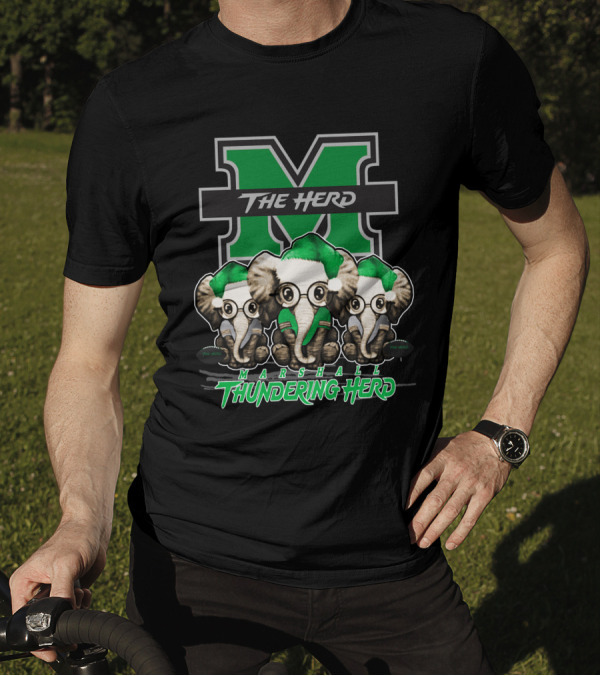 Marshall Thundering Herd Elephan Xmas The Herd T-Shirt