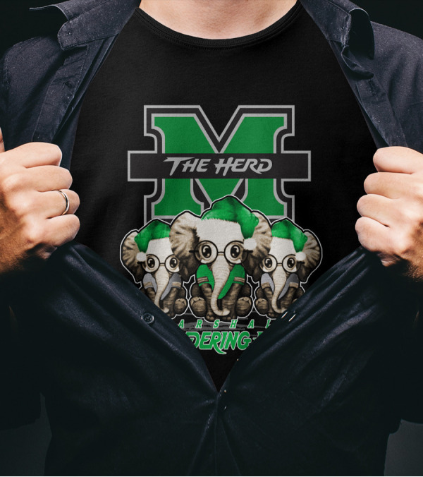 Marshall Thundering Herd Elephan Xmas The Herd T-Shirt