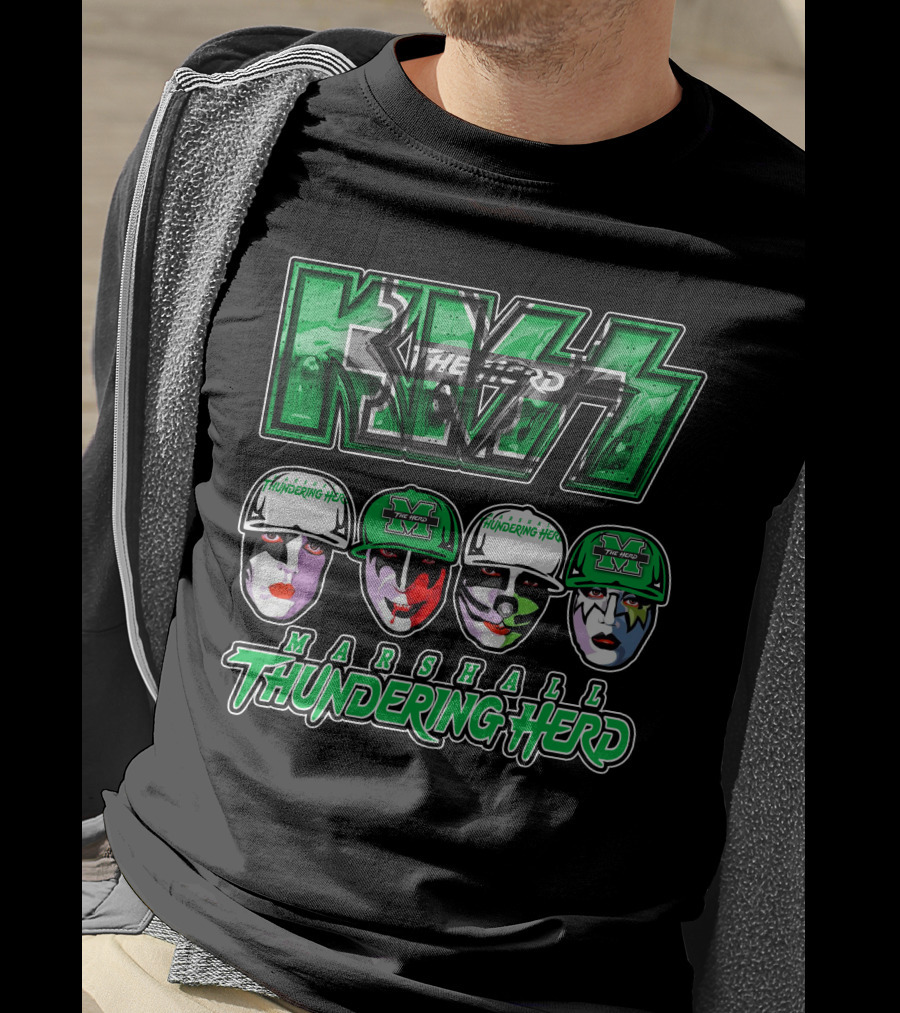 Kiss Marshall Thundering Herd The Herd Marshall Thundering Herd T-Shirt