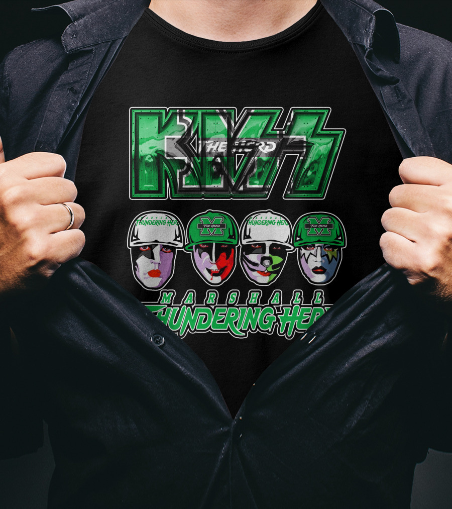 Kiss Marshall Thundering Herd The Herd Marshall Thundering Herd T-Shirt