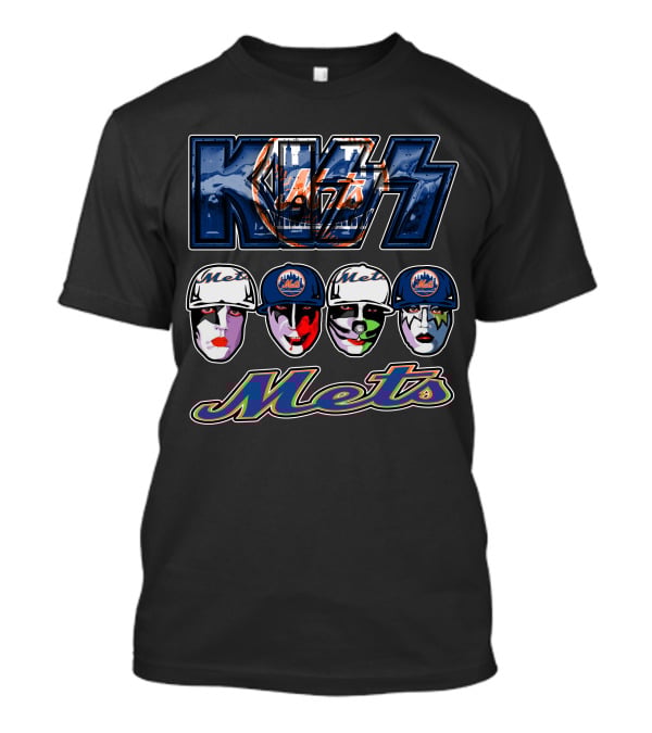 Kiss New York Mets Face Paint Baseball T-Shirt