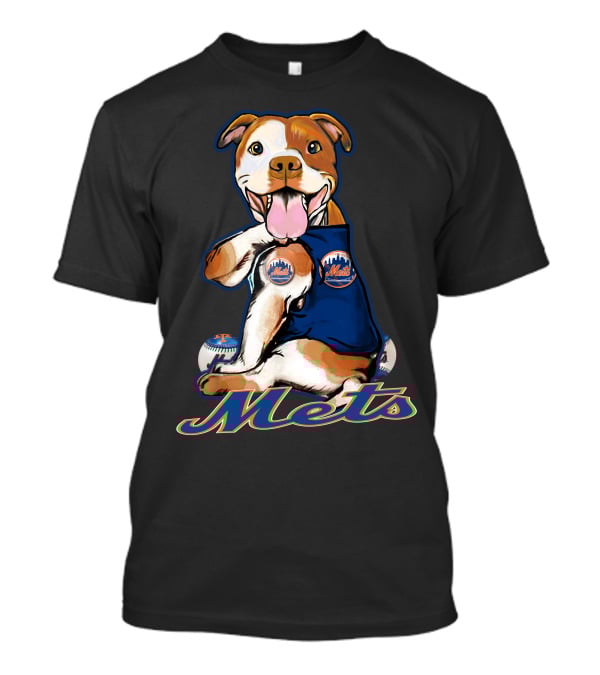 Mets Pitbull New York Baseball Team Fan T-Shirt