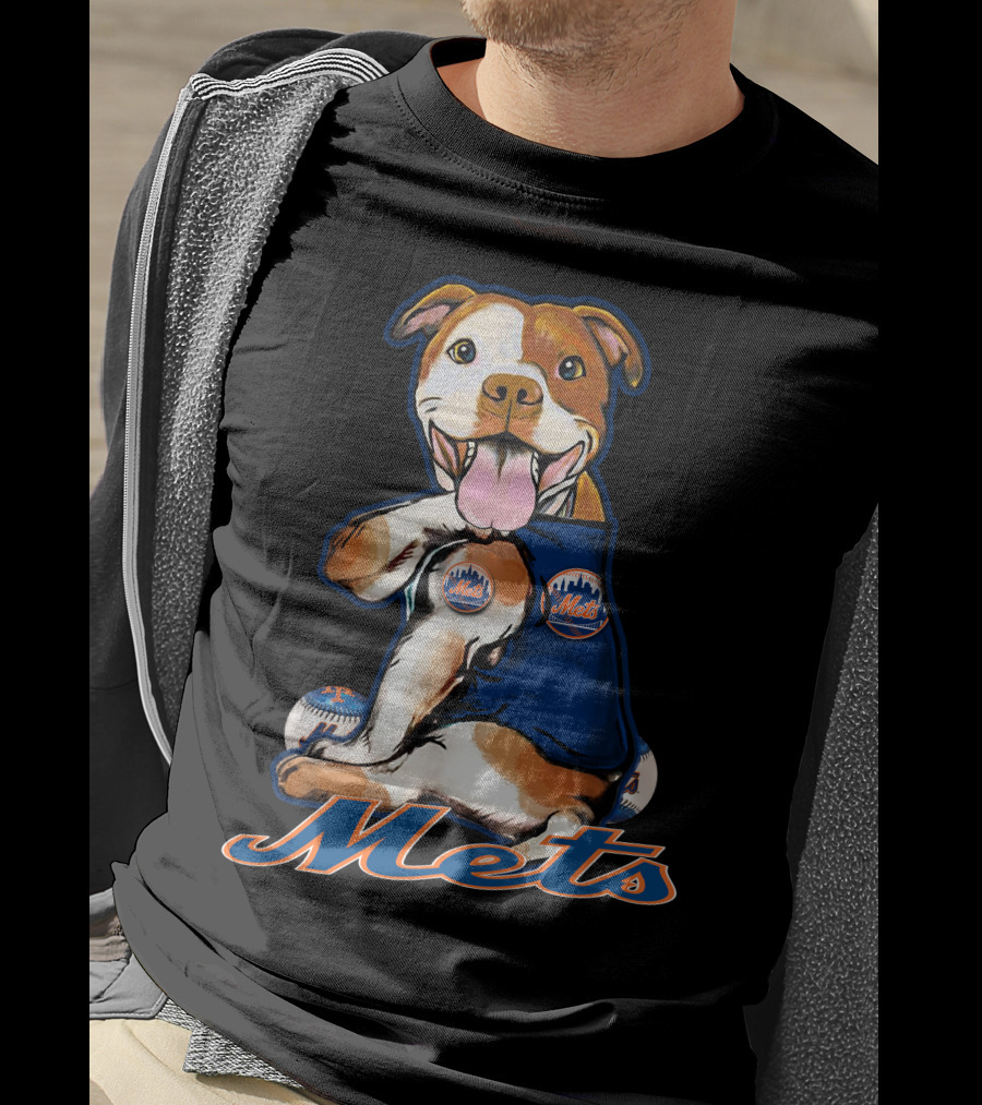 Mets Pitbull New York Baseball Team Fan T-Shirt