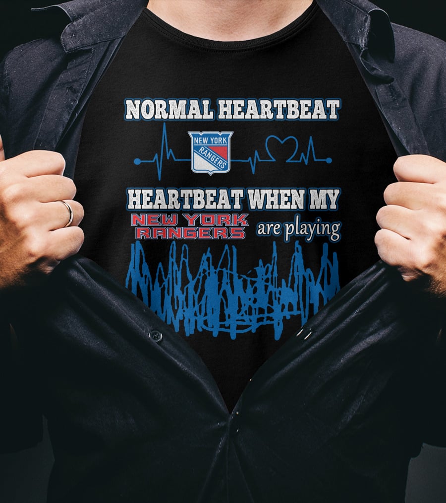 Normal Heartbeat New York Rangers Heartbeat When My New York Rangers Are Playing T-Shirt