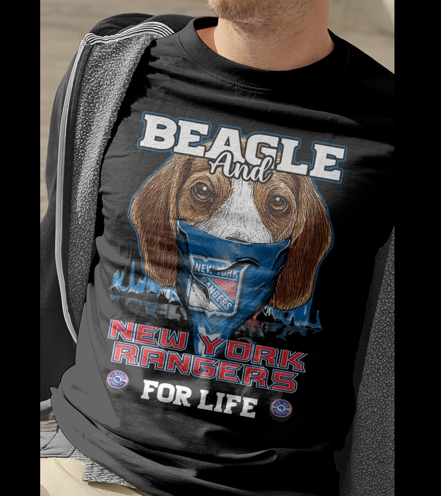 Beagle And New York Rangers For Life T-Shirt