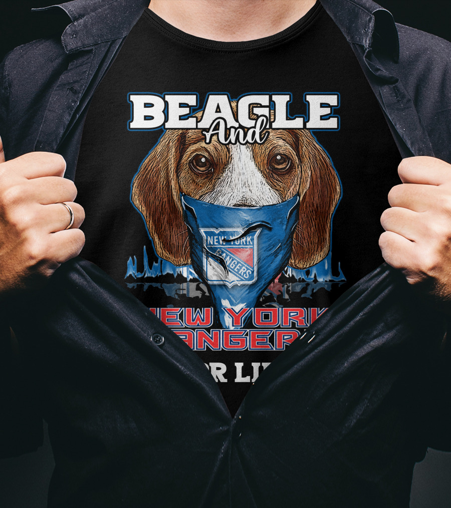 Beagle And New York Rangers For Life T-Shirt