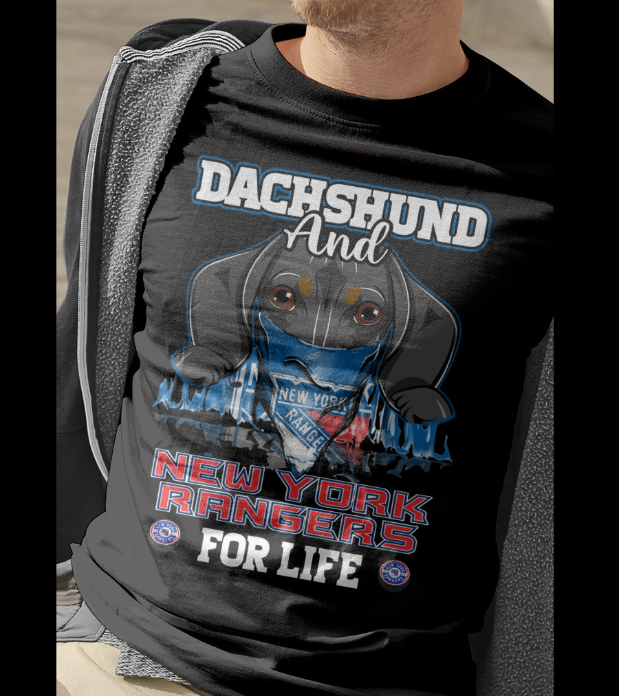Dachshund And New York Rangers For Life T-Shirt