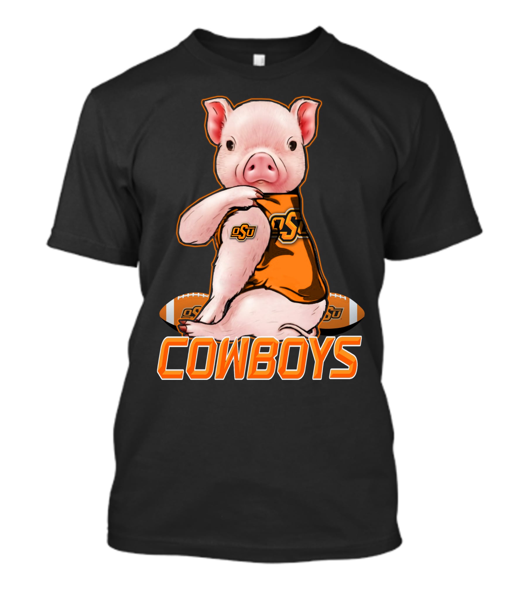 OSU Pig Cowboys Football Oklahoma State T-Shirt