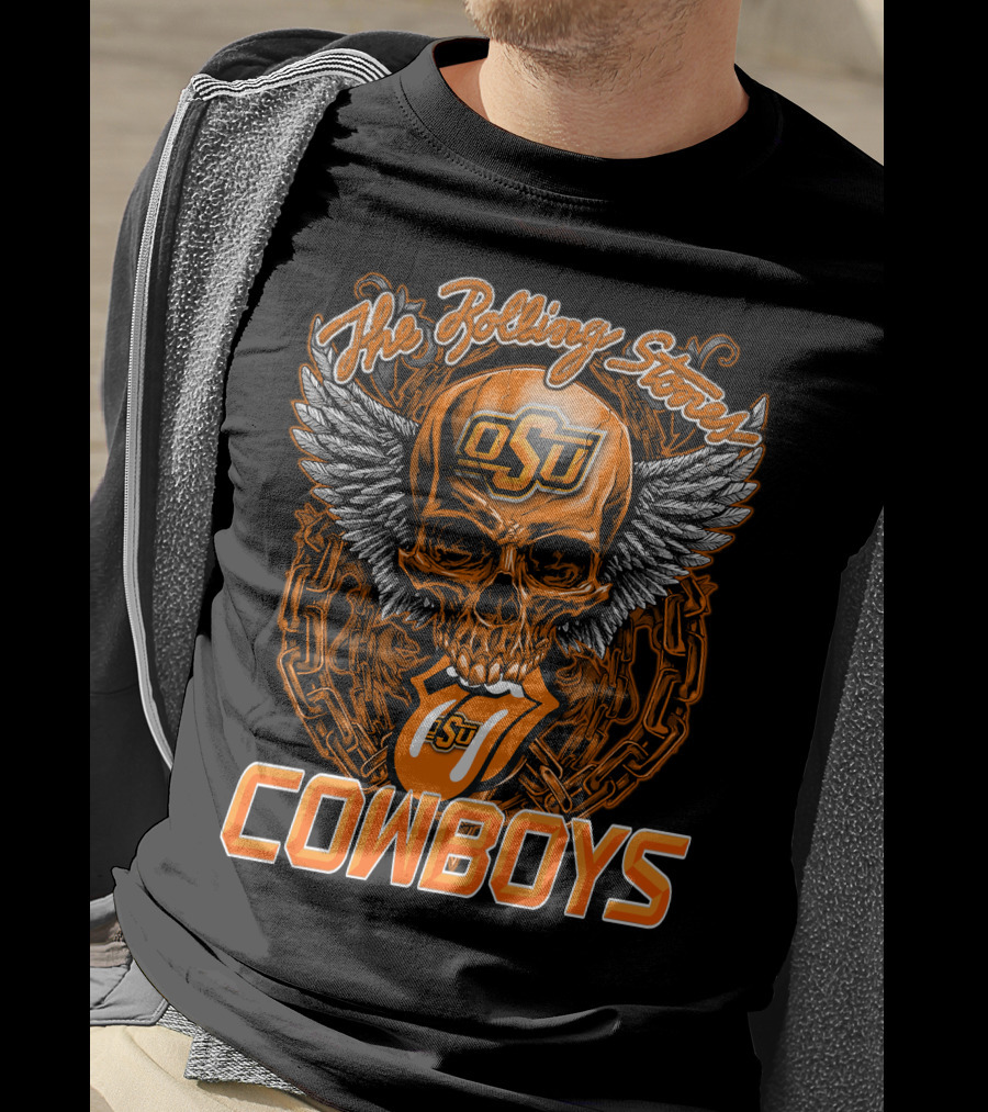 The Rolling Stones Osu Cowboys Skull Wings T-Shirt