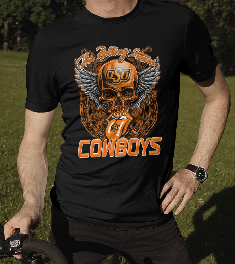 The Rolling Stones Osu Cowboys Skull Wings T-Shirt