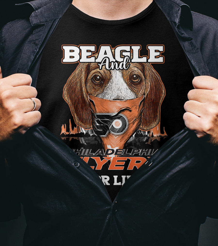 BEAGLE And PHILADELPHIA FLYERS FOR LIFE T-Shirt