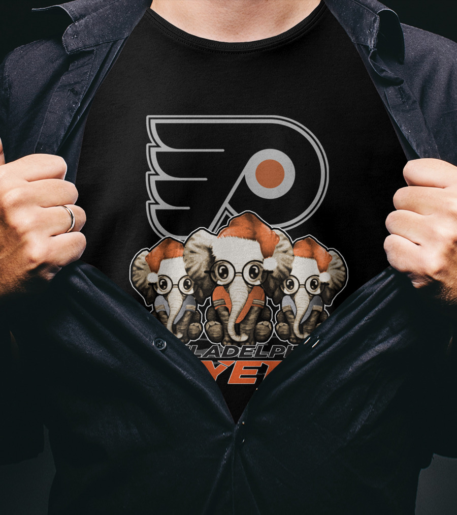Philadelphia Flyers Elephant Xmas T-Shirt