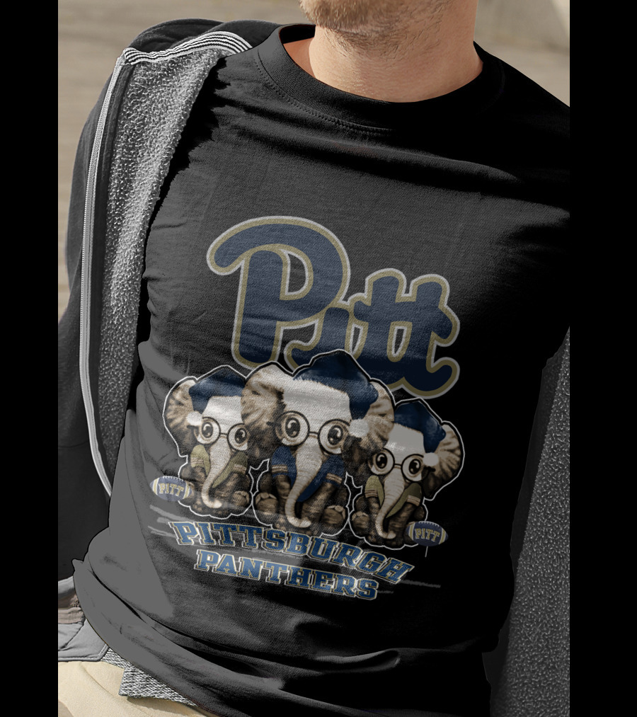 Pitt Panthers Pittsburgh Elephants Xmas T-Shirt