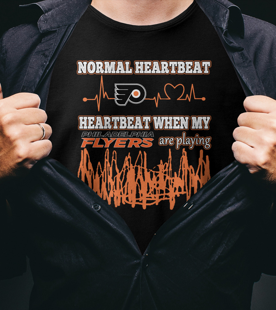 Normal Heartbeat Heartbeat When My Philadelphia Flyers Are Playing T-Shirt