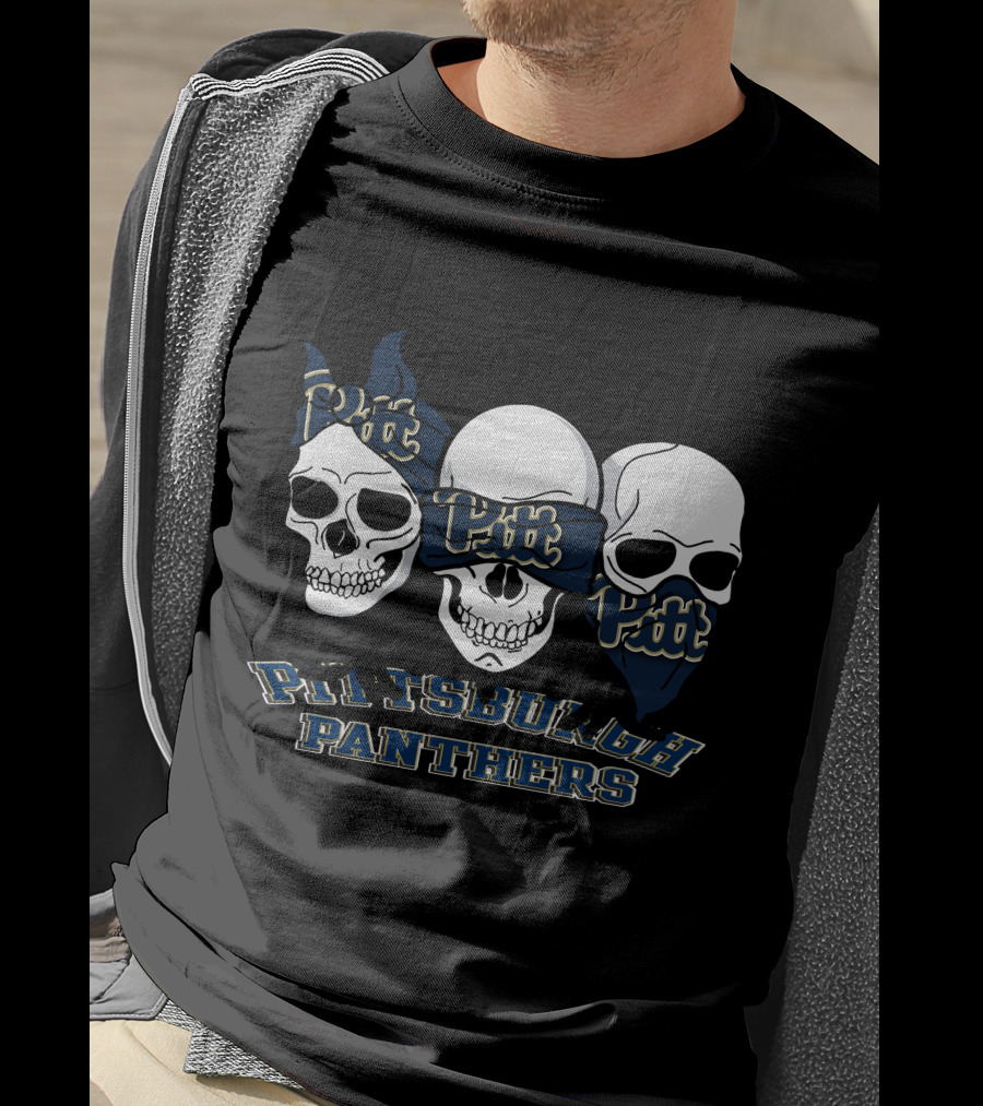 Pittsburgh Panthers Pitt Skull Trio T-Shirt