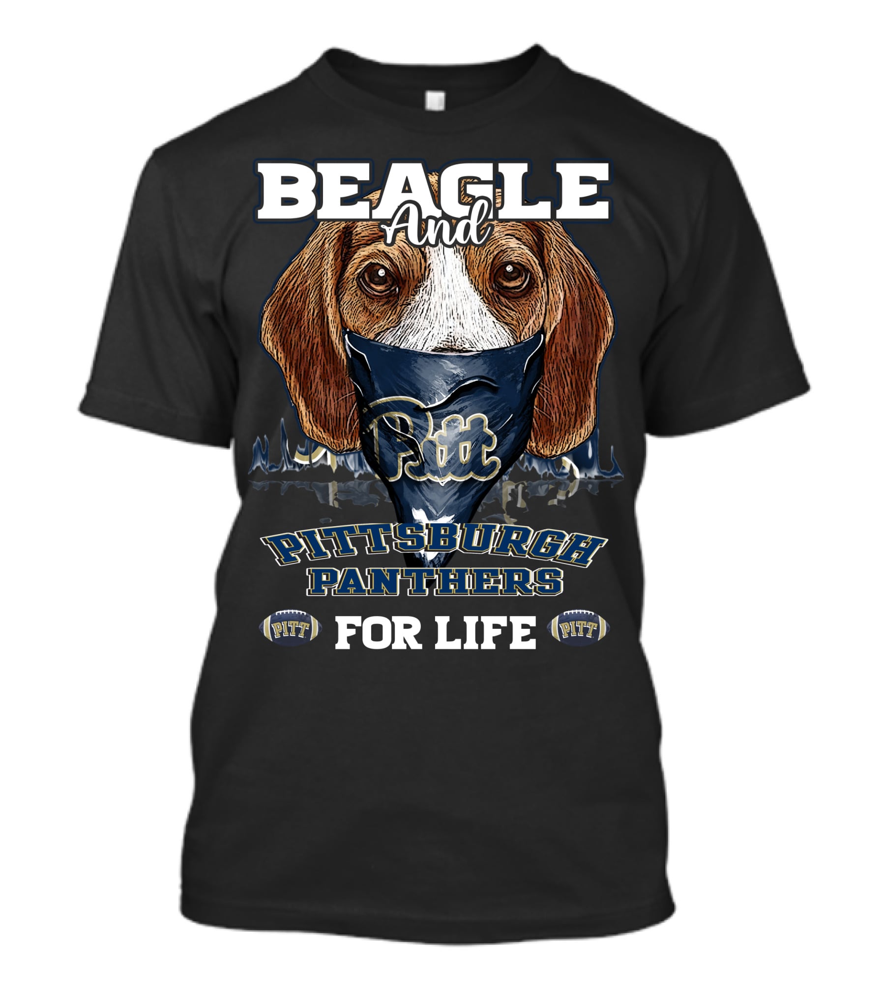 Beagle And Pittsburgh Panthers Pitt For Life T-Shirt
