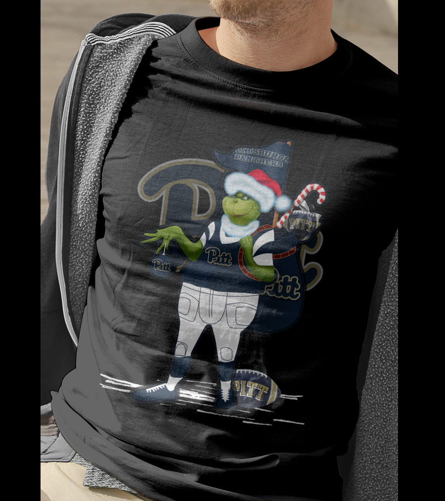 Grinchxmas Pitt Panthers Pittsburgh Football Holiday Spirit T-Shirt