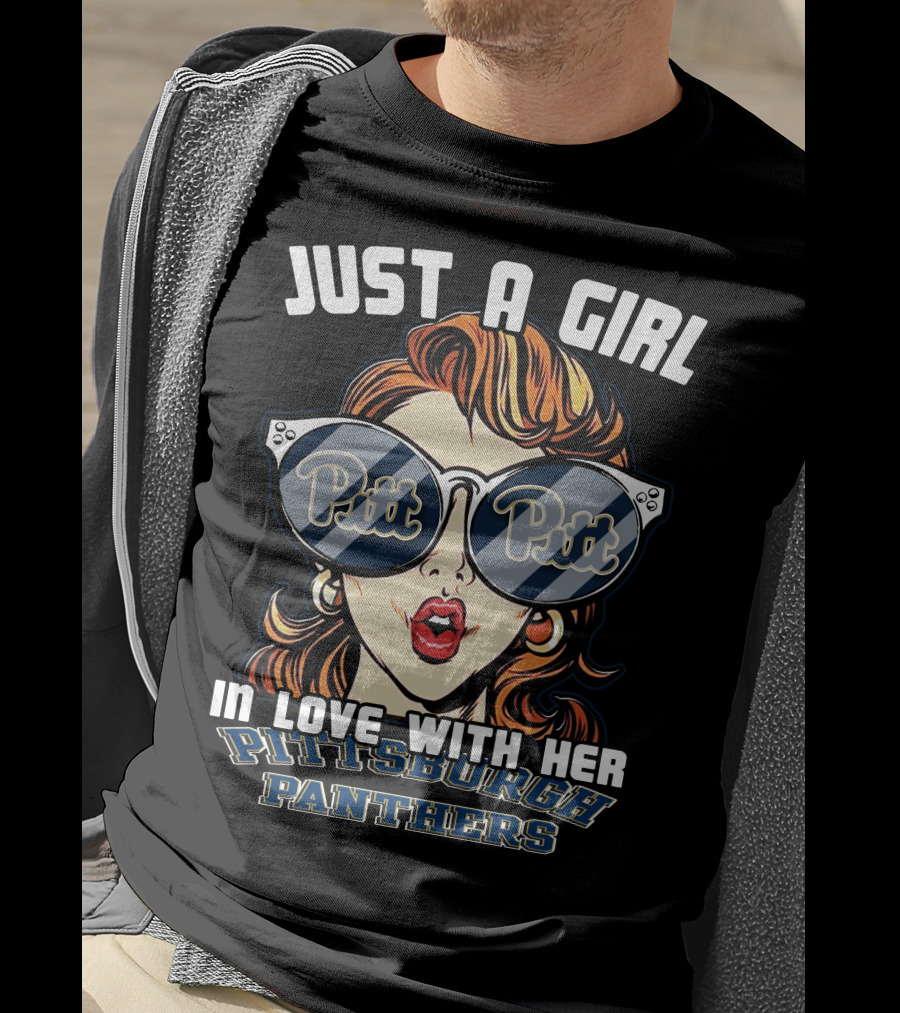 Just A Girl In Love With Her Pitt Pittsburgh Panthers T-Shirt
