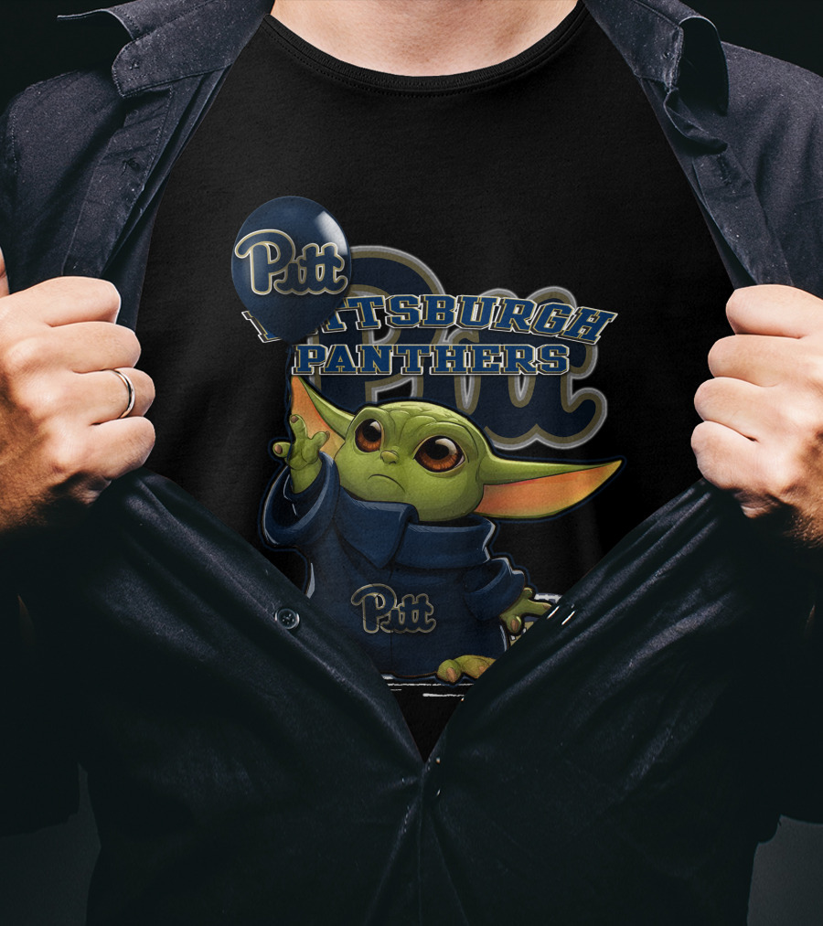 Pitt Pittsburgh Panthers Yoda Football T-Shirt
