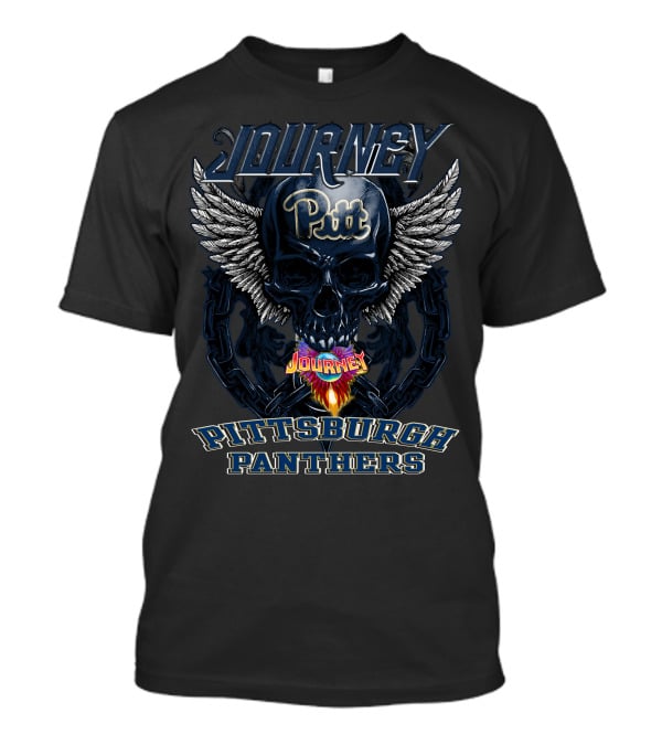 Journey Pitt Pittsburgh Panthers Skull Wings T-Shirt