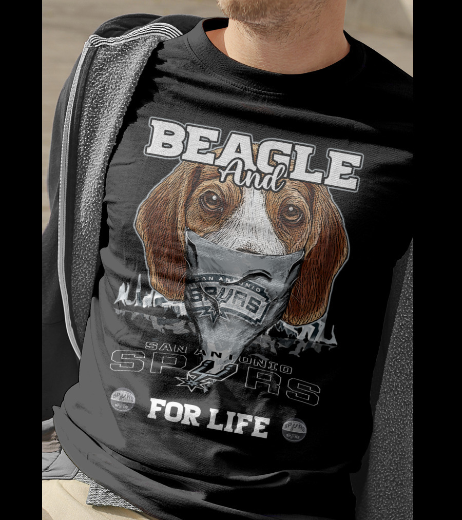 Beagle And San Antonio Spurs For Life T-Shirt