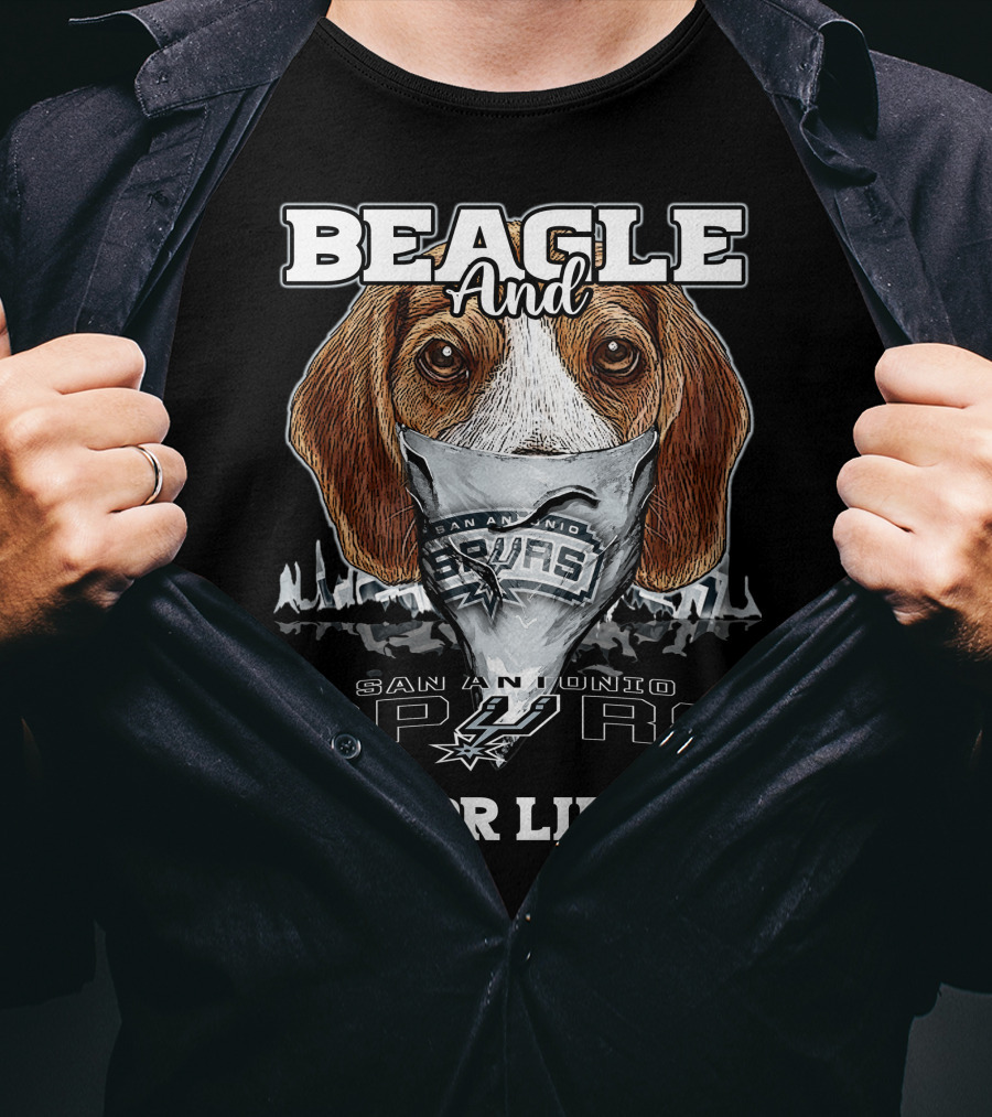 Beagle And San Antonio Spurs For Life T-Shirt