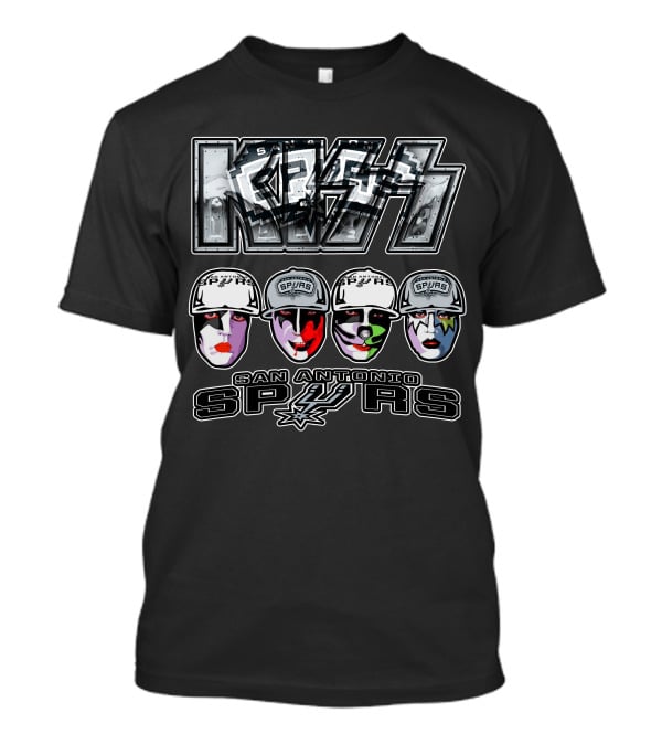 Kiss San Antonio Spurs Faces In Hats T-Shirt