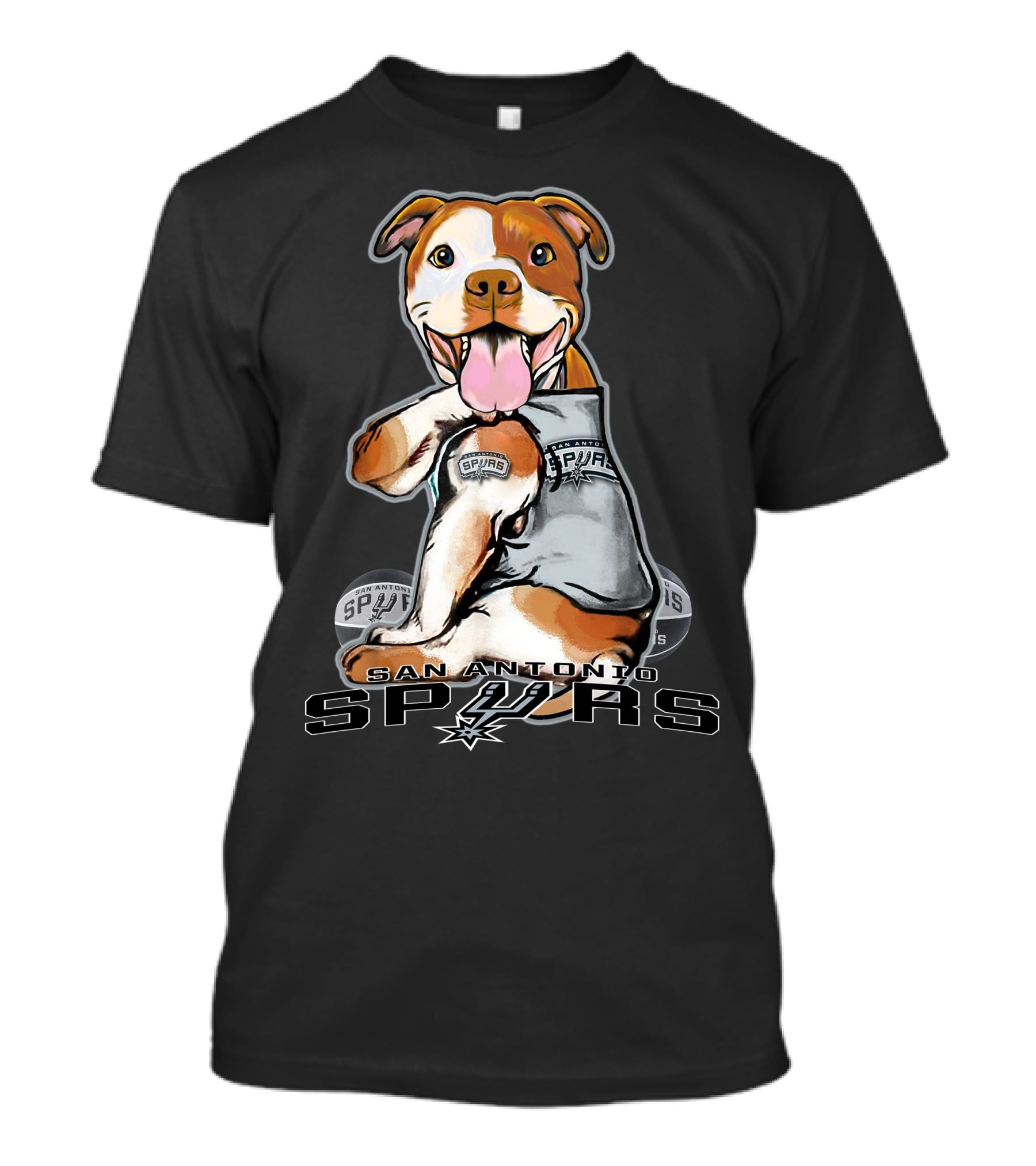 Pittbull San Antonio Spurs Team Spirit T-Shirt