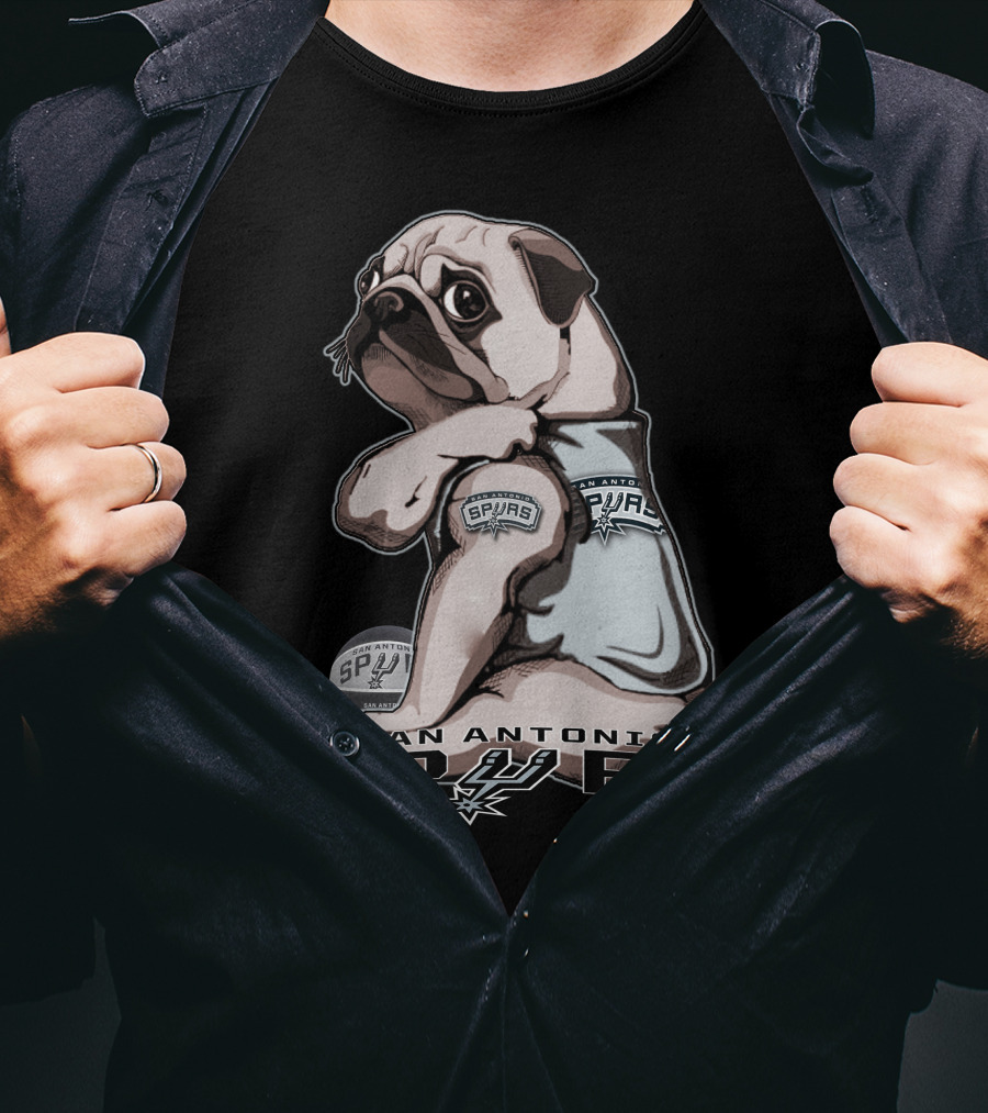 San Antonio Spurs Pug T-Shirt