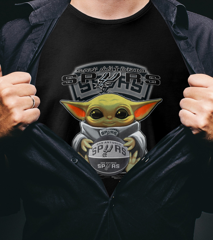 San Antonio Spurs Yoda Spurs Ball T-Shirt