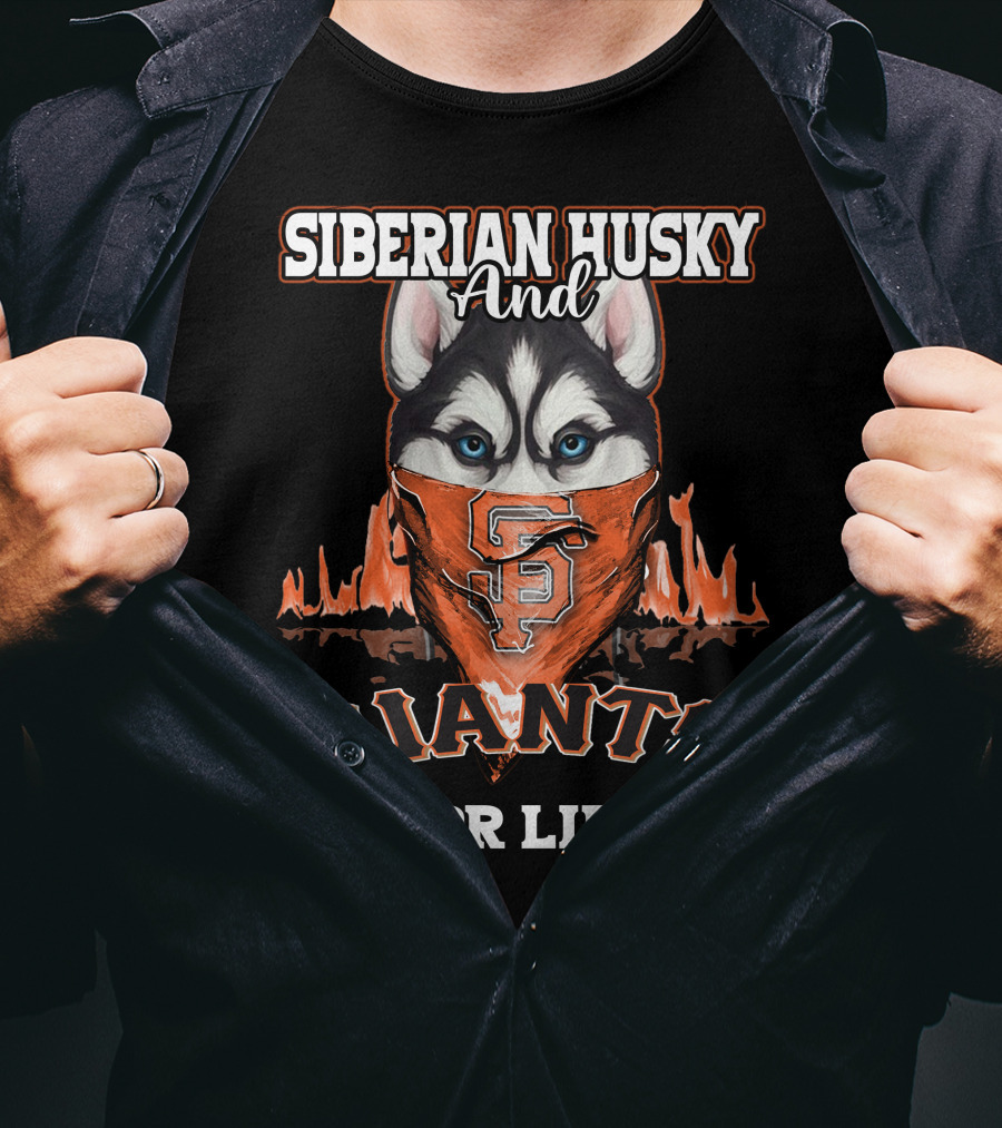 Siberian Husky And Giants For Life T-Shirt