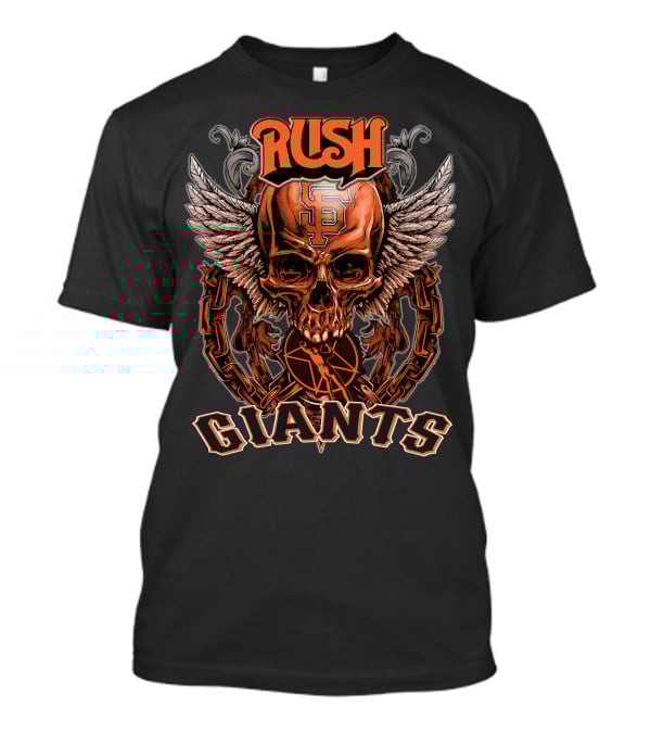 Rush San Francisco Giants Skull Wings T-Shirt