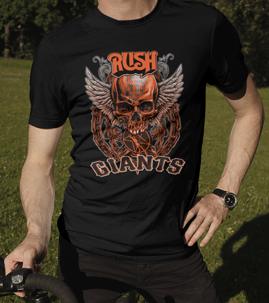 Rush San Francisco Giants Skull Wings T-Shirt