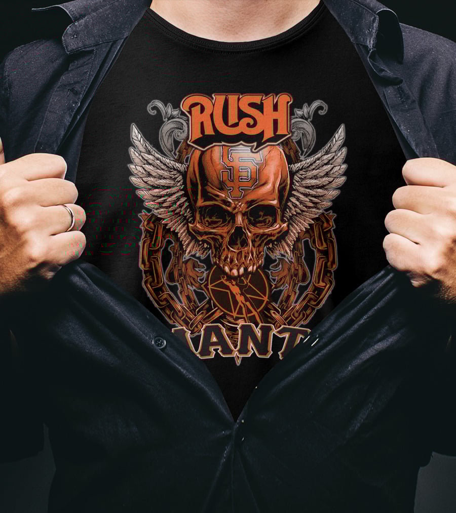 Rush San Francisco Giants Skull Wings T-Shirt